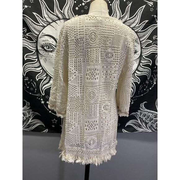 Nkn Nekane Made In Spain Kaftan Cover Up Dress Crochet Lace  S/M - Picture 4 of 4